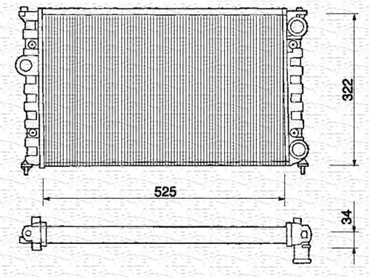 MAGNETI MARELLI radiatorius, variklio aušinimas 350213234000